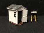 Porthmadog signal mans Hut with levers and glazing - OO9/OO/HO