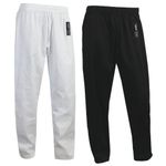 Cimac Karate Pants Adult White Black Martial Arts Trousers Aikido Training Pants