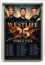 Westlife -Anniversary World Tour  -  Fridge Magnet Large 90 mm x 60 mm
