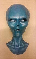 Disclosure Day Alien Grey Extraterrestrial Bust Handmade Art.