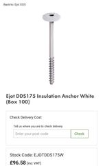 Ejot DDS175 Insulation Anchor White 100 