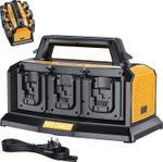 6-Ports Rapid Battery Charger Station for Dewalt 18V/20V Battery DCB-184 DCB-182