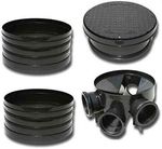 320mm Manhole Inspection Chamber Manhole - Base, 2 Riser, Cover & Frame