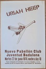 Uriah Heep ORIGINAL Spanish 1976 Barcelona concert POSTER High & Mighty art