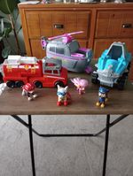 Paw Patrol Vehicles & Figures Bundle Playset, Transforming Helicopter,& Apollo 