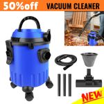 2026 Heavy Duty 5000W Blue Wet & Dry Vacuum Cleaner 15 Ltr Tub Blower Wheeled UK