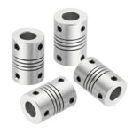 4Pcs 8mm to 8mm Aluminum Alloy Shaft Coupling Flexible Coupler D16 x L23mm
