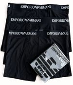 Emporio Armani Men's 3-Pack Boxer Trunks | Classic Premium Cotton Stretch