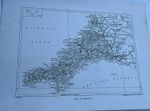 1923: Map Of County Cornwall Vintage old Print Harbour St Mawes Pendennis gift