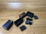 2 x  Vintage Montblanc 60ml Ink Shoe Style Bottles Midnight Blue Toffee Brown #J