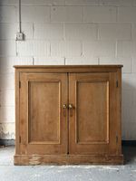 A Victorian 2 Door Pine Kitchen or Boot Room Cupboard 110cm, c1880