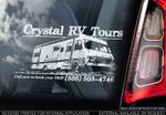 'Crystal RV Tours' - Breaking Bad Car Window Sticker -Heisenberg Meth Decal Sign