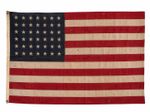 Vintage Sterling 48 Star American Flag 3x5 Wool Bunting Sewn Stars WWII Era