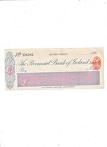 PROVINCIAL BANK OF IRELAND UNUSED CHEQUE 190-
