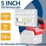 Cordless LED Work Light Flashlight for Milwaukee 18V Li-ion Battery 48-11-1840