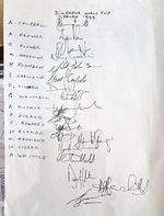 Zimbabwe 1999 World Cup Squad Autographs. Flower, Olonga, Campbell, Huckle.