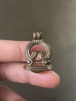 Large antique Carnelian georgian gilt brass watch fob. 35mm x 25mm 15 grams