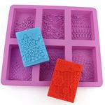 6 Cell Flower Pattern Filigree Paisley Honeycomb Silicone Soap Mould Mold Wax 