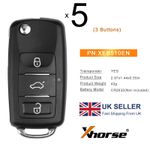 5x XHORSE XEB510EN for B5 Style Super Remote Key 3 Buttons With XT27B Super Chip