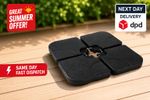 4 PCS Parasol Base Garden Patio Outdoor Umbrella Stand Holder Square Heavy Duty