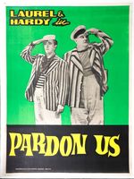Pardon Us ORIGINAL One Sheet Movie Film Poster LINEN BACKED Laurel Hardy Madras
