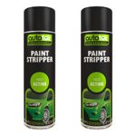 Autotek Fast Acting Paint Stripper Multi-Purpose Aerosol Spray Can 500ml  X2