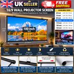 Wall Mounted Anti Light Thick HD Projector Screen Outdoor Home Theater Movie