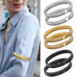 2 Pcs Elastic Shirt Sleeve Holders Anti-Slip Metal Arm Bands for Secure Fit UK