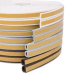 5M/10M Rubber Seal Weather Strip Foam Sticky Tape Door Window Draught Excluder .
