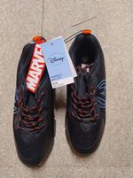 Bnwt Boys Size 2 Euro 34 Matalan Disney Avengers Trainers Black With Blue/Red