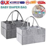 Baby Diaper Organizer Storage Box Kids Caddy Felt Changing Nappy Carrier Bag UK