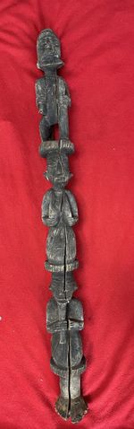 Yoruba Tribe Magnificent Old Orisha  Ancestor Staff From Honolulu Museum Of Art