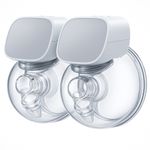S9 Breast Pump 2pcs Double Wearable Hands-Free Electric Breastfeeding grey 24mm