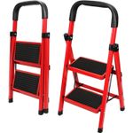 Folding Step Ladder – Iron - Anti-Slip Household Ladder with Safety Step Stool