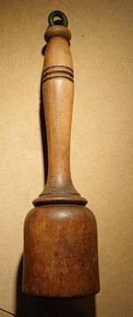 Victorian Wooden Potato mallet masher.KITCHEN TOOL