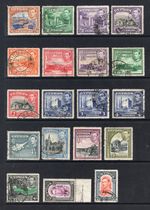 M23810 Cyprus 1938-51 SG151/163 KGVI: Definitives FU, Cat £60