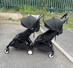 Stokke Yoyo3 Double with Footmuff and Wheel Board Good Condition