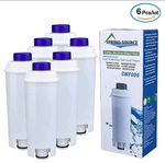 6 X Delonghi Genuine Coffee Machine Water Filter DLSC002 5513292811 SER3017