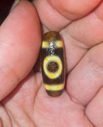 Tibetan Agate Dzi Bead, Healing Stone, Buddhist Jeweller (A6)