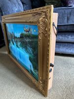 70’s Waterfall Picture Illuminated w Sounds & Motion 65 X 45cm w 2 Pin Plug RARE