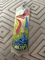 Diamond Art Plastic Bookmark with tassel. Completed