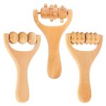 Jadin Massage Roller, Muscle Roller, 3Pcs Wooden Hand Massage Rollers Wood...