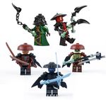 MOC LEGO Ninjago Forbidden Five Minifigure – Rox, Kur, Zarkt, Nokt, Drix-5 Pack