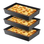 3 Pcs Detroit Pizza Pan Hard Rectangular Pizza Pans Non Stick Sicilian