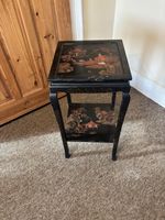 Antique Chinoiserie Hand painted side table / plant Stand  Japanese influence
