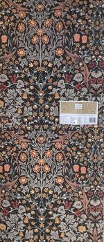 william Morris at home wallpaper 124250 Blackthorn Charcoal & Burnt Orange