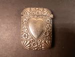 Victorian Silver Vesta Case by Joseph Gloster 1896 Rd274173 Embossed Heart