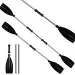 Kayak Paddles Aluminium Alloy Detachable Lightweight Ribbed Boat Oars UK