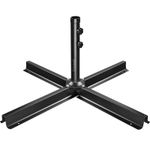 Cross Frame Parasol Base Patio Umbrella Garden Heavy Duty Metal Stand Holder