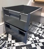 Grey Metal Soft Close internal Kitchen Drawers 400mm Pack of 2